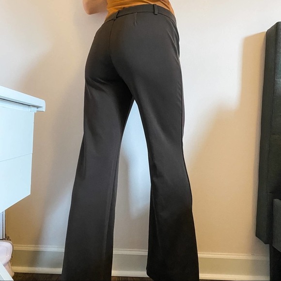 VTG Chocolate Brown Straight Flare Dress Pants - Picture 3 of 4